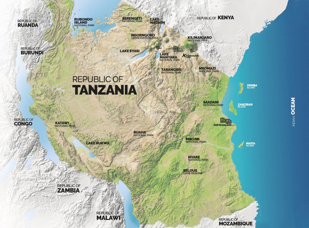 Cosa vedere in Tanzania mappa completa dei parchi