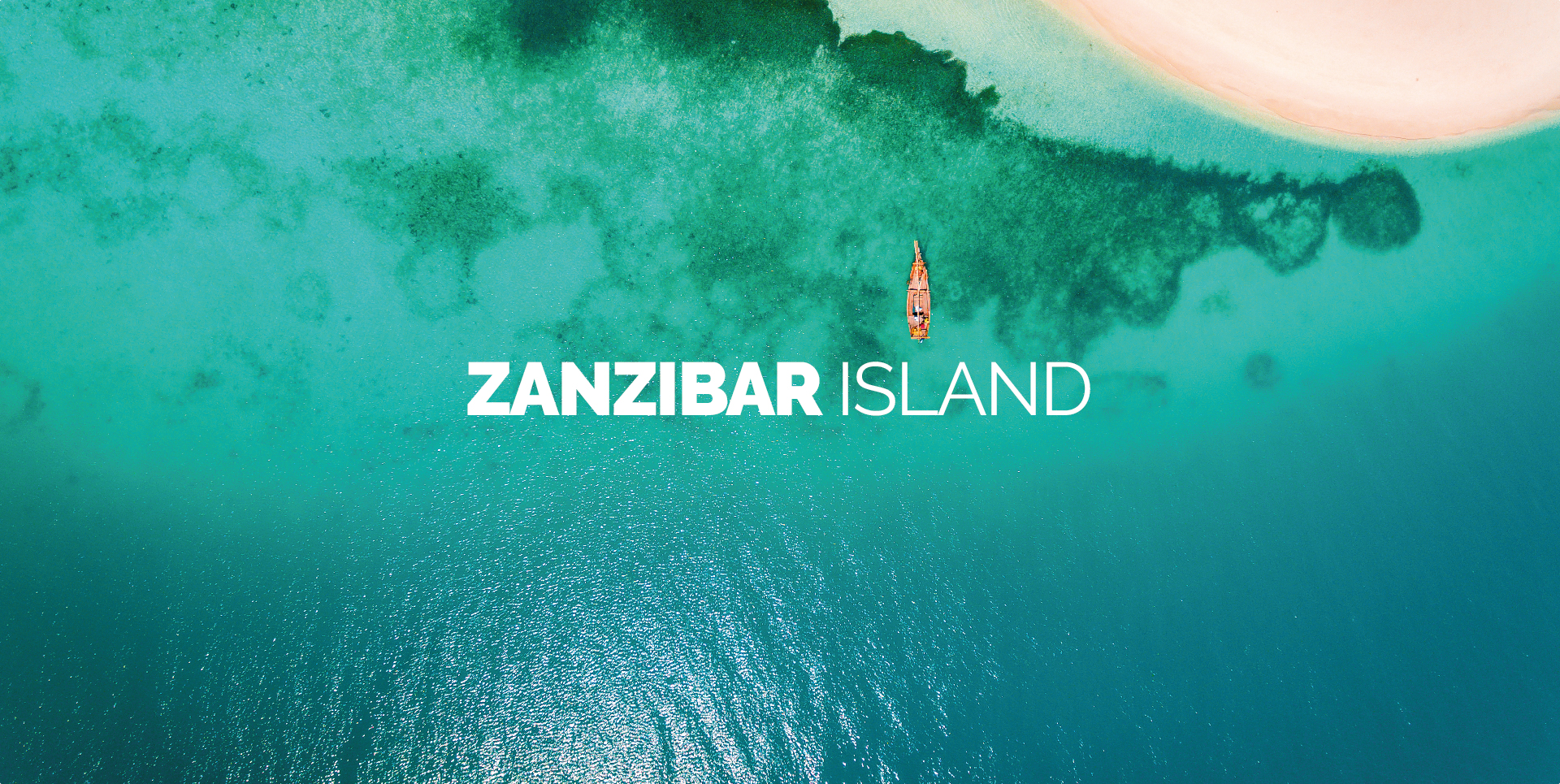 Mare tropicale e spiaggia bianca di Zanzibar